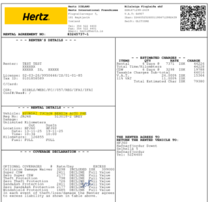 Rental Contract
