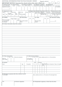 Accident Report Back